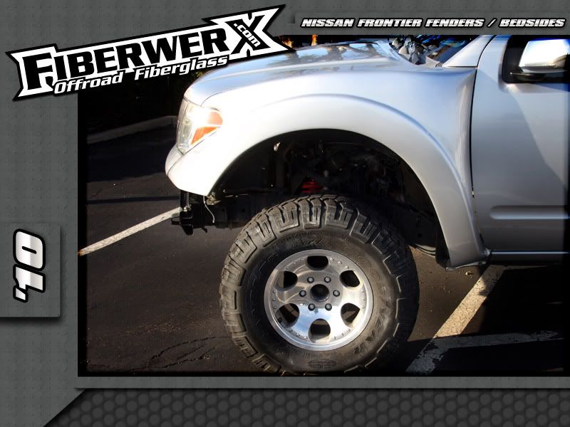 1 piece clip, fiberglass bedsides, fenders for Nissan Frontier